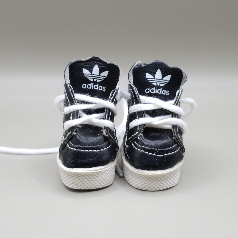 Labubu Accessories - Black & White Adidas Shoes